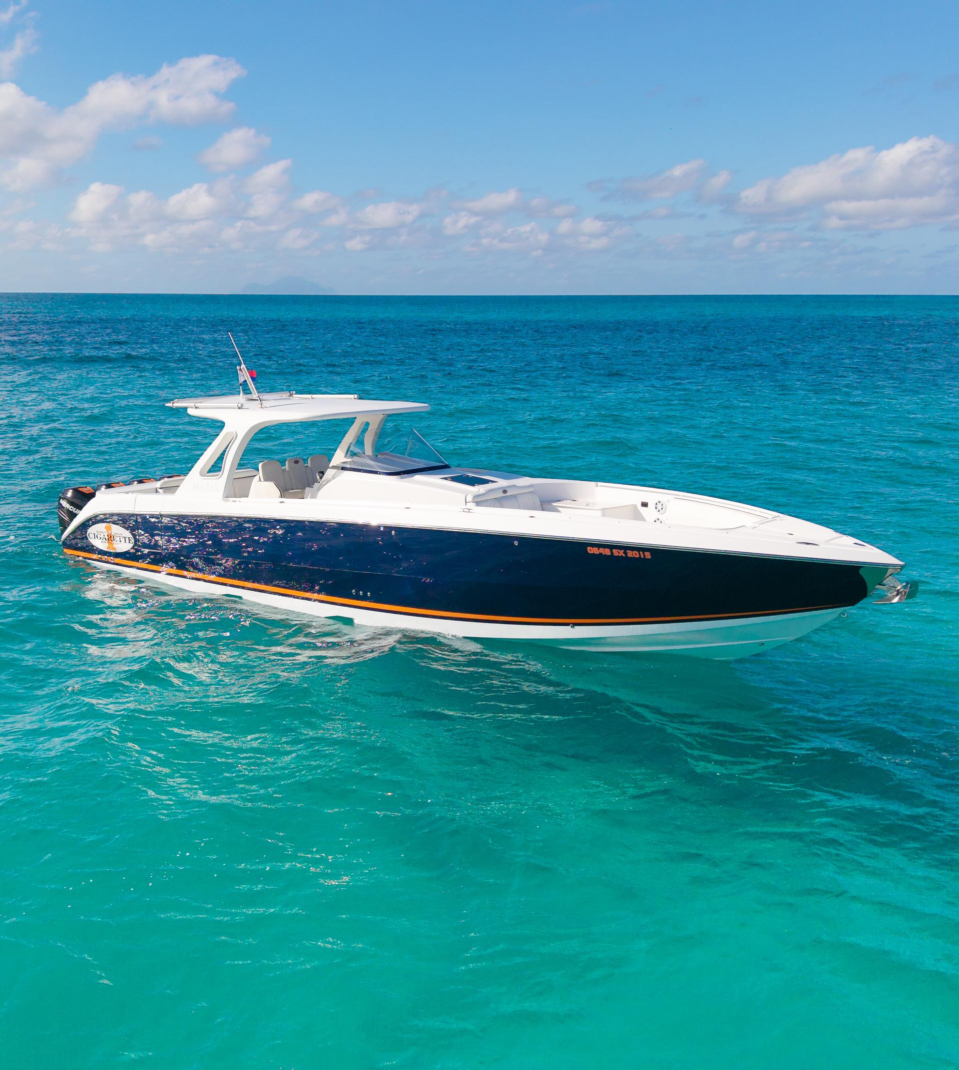 Cigarette Huntress 42 - Luxury Center Console - Day Charters St Maarten, Anguilla and St Barths